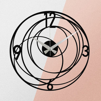 Reloj De Pared Metal Círculos_3