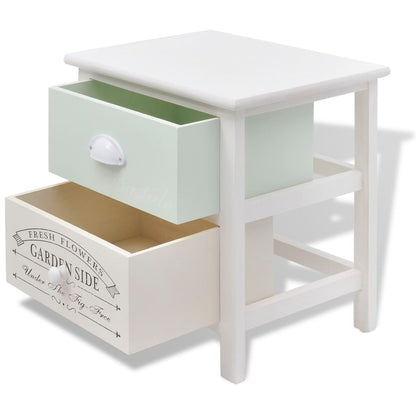 Mesitas De Noche De Estilo Francés De Madera 2 Unidades_2