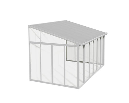 Pérgola cerrada aluminio San Remo blanco 300x435 cm Canopia by Palram