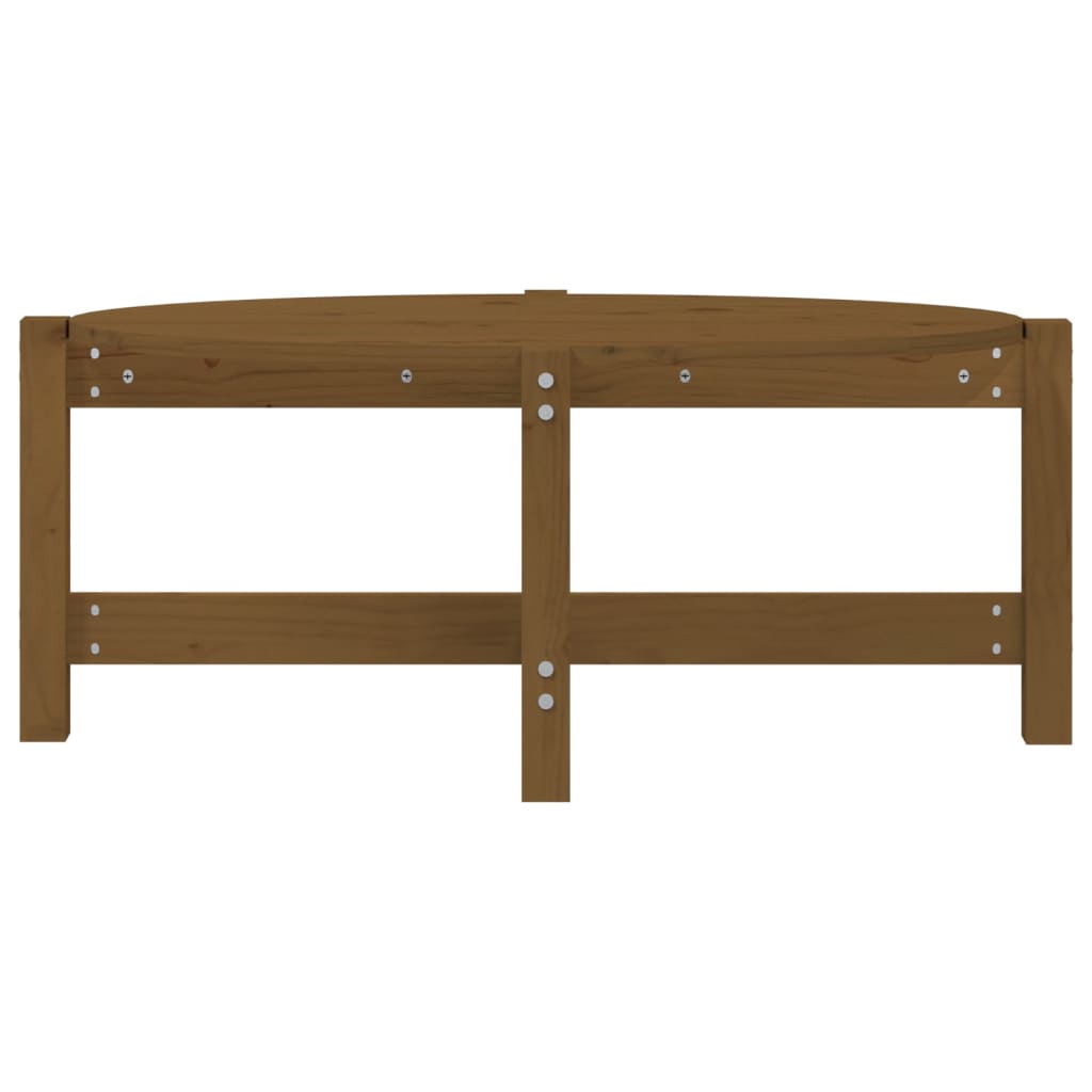 Mesa De Centro Madera Maciza De Pino Marrón Miel 87x48x35 Cm_3