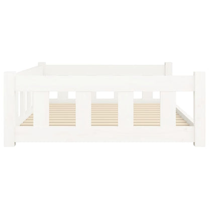 Cama Para Perros Madera Maciza De Pino Blanco 105,5x75,5x28 Cm / Vetonek_5