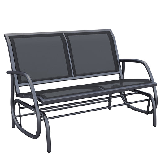 Banco Balancín Outsunny Black 120x70x85 Cm Metal_0