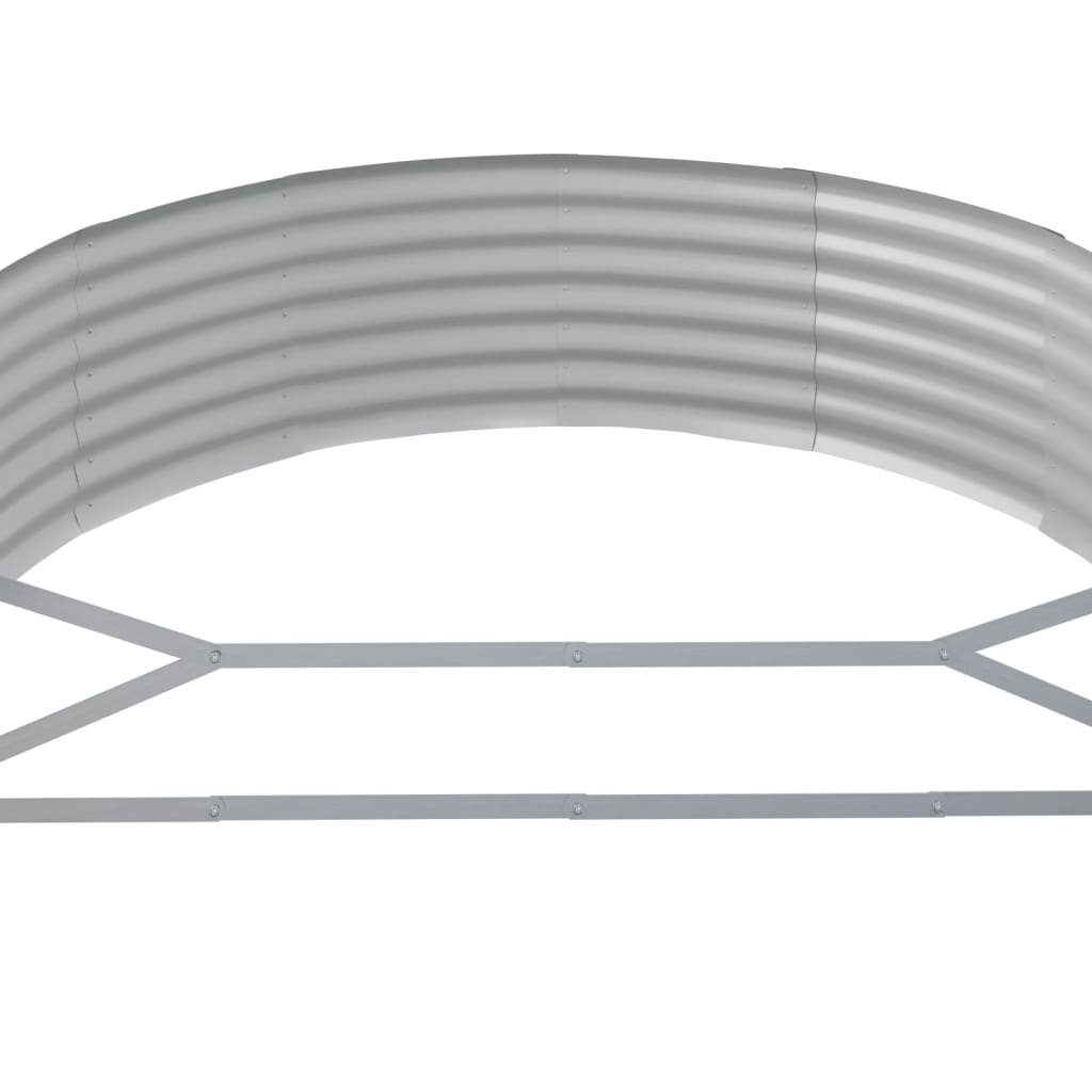 Jardinera Arriate Acero Galvanizado Gris 214x140x36 Cm_4