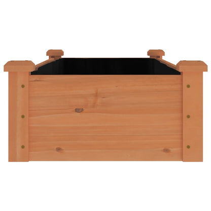 Jardinera Arriate Forro Madera Maciza Abeto Marrón 120x45x25 Cm_4