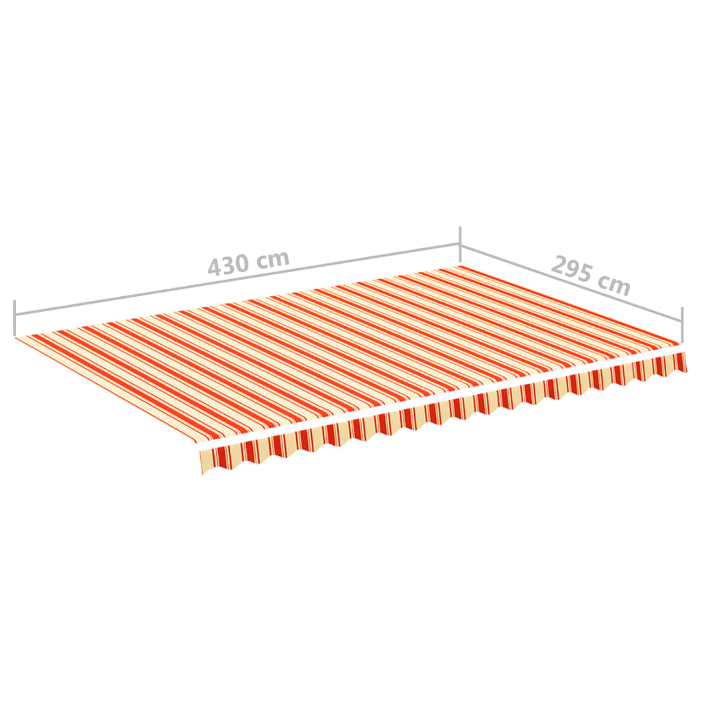 Tela De Repuesto Para Toldo Amarillo Y Naranja 4,5x3 M Poliéster_5
