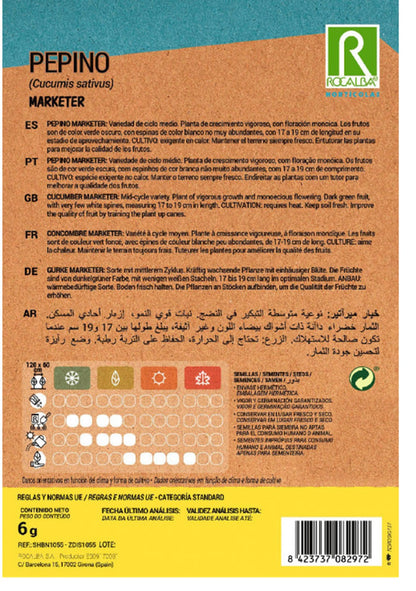 Semillas Pepino Marketer 6g