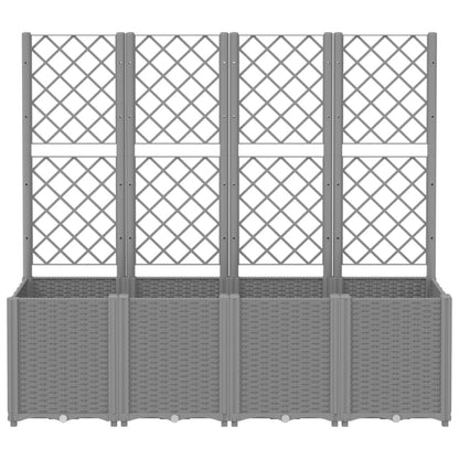 Jardinera Con Enrejado Pp Gris Claro 160x40x140 Cm_2