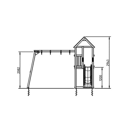 Parque Infantil Masgames Kiosk L Con Columpio Individual._2