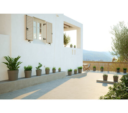 Artevasi Macetero Verde Capri 30 Cm Con Reserva De Agua  De Plástico Reciclado