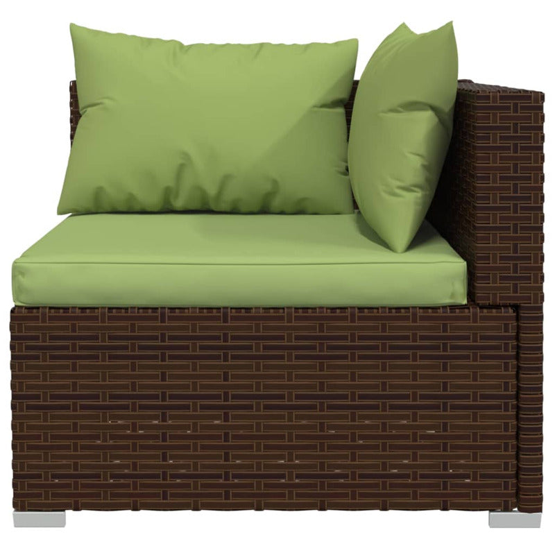 Vidaxl Set Muebles De Jardín 4 Piezas Y Cojines Ratán Sintético Marrón_5
