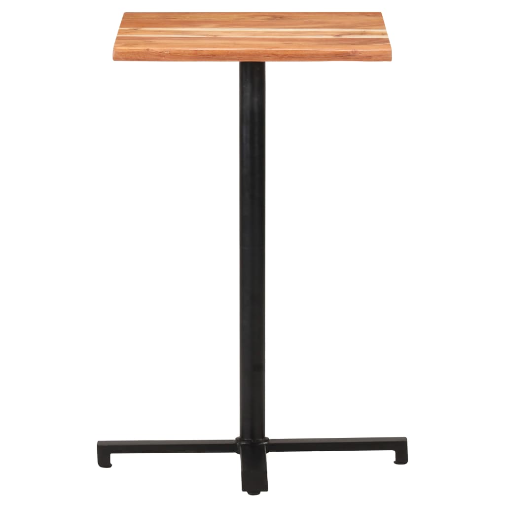 Mesa Alta De Bar Borde Natural Madera Maciza Acacia 50x50x110cm_0