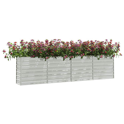 Arriate De Acero Galvanizado Plateado 320x40x77 Cm_2