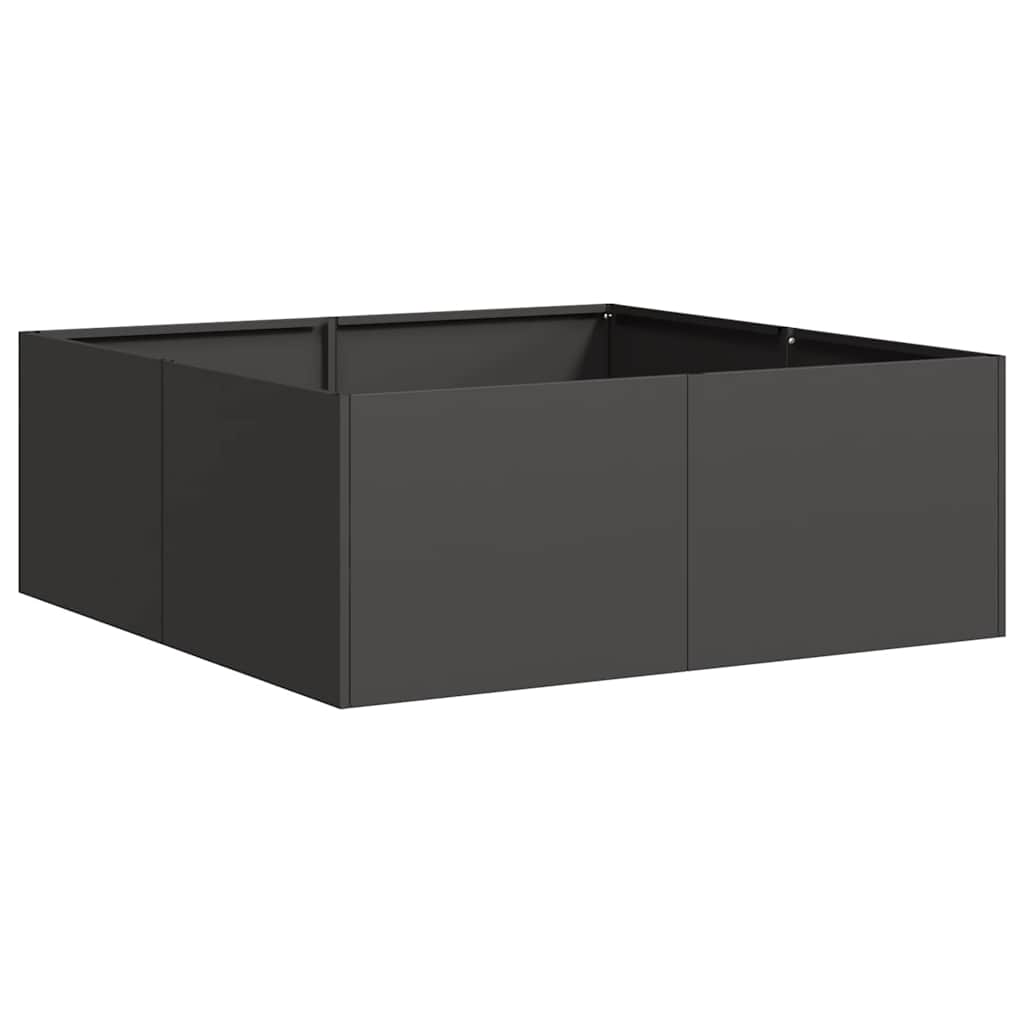 Jardinera Acero Negro 80x80x30 Cm_0