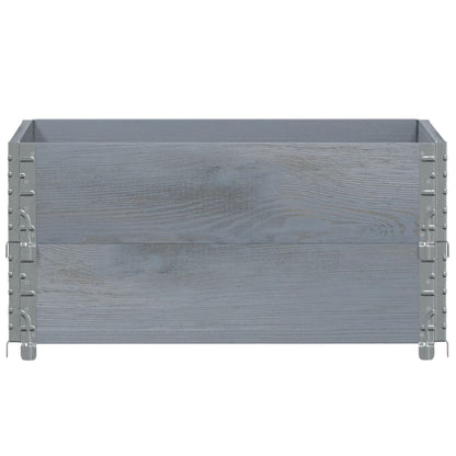 Jardinera De Madera Maciza De Pino Gris 80x60 Cm_2