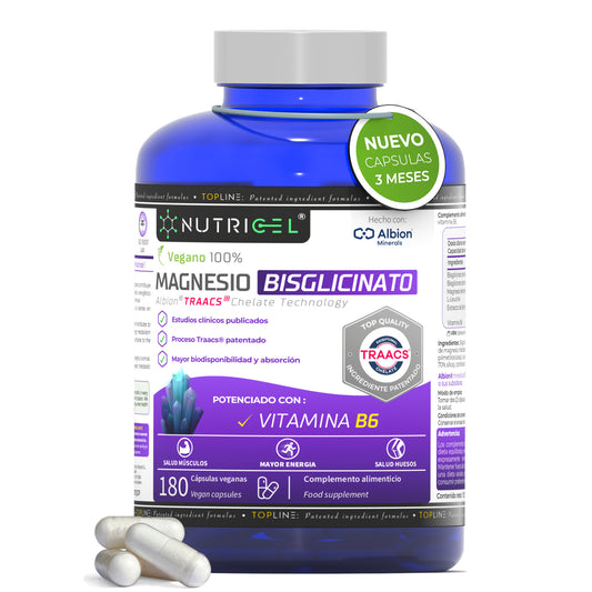 Magnesio Bisglicinato Albion® Traacs® + Vitamina B6 - Nutricel_0