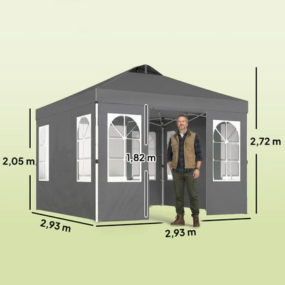 Outsunny Carpa Plegable 3x3 M_2
