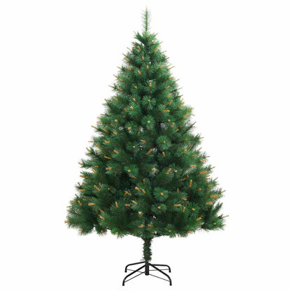 Vidaxl Árbol Navidad Artificial Con Bisagras 150 Led Y Bolas 120 Cm_4