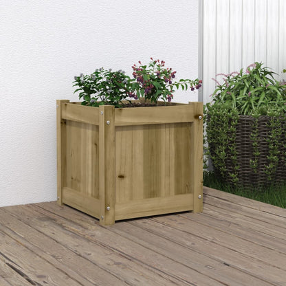 Jardinera Madera Maciza De Pino Impregnada 40x40x40 Cm_1