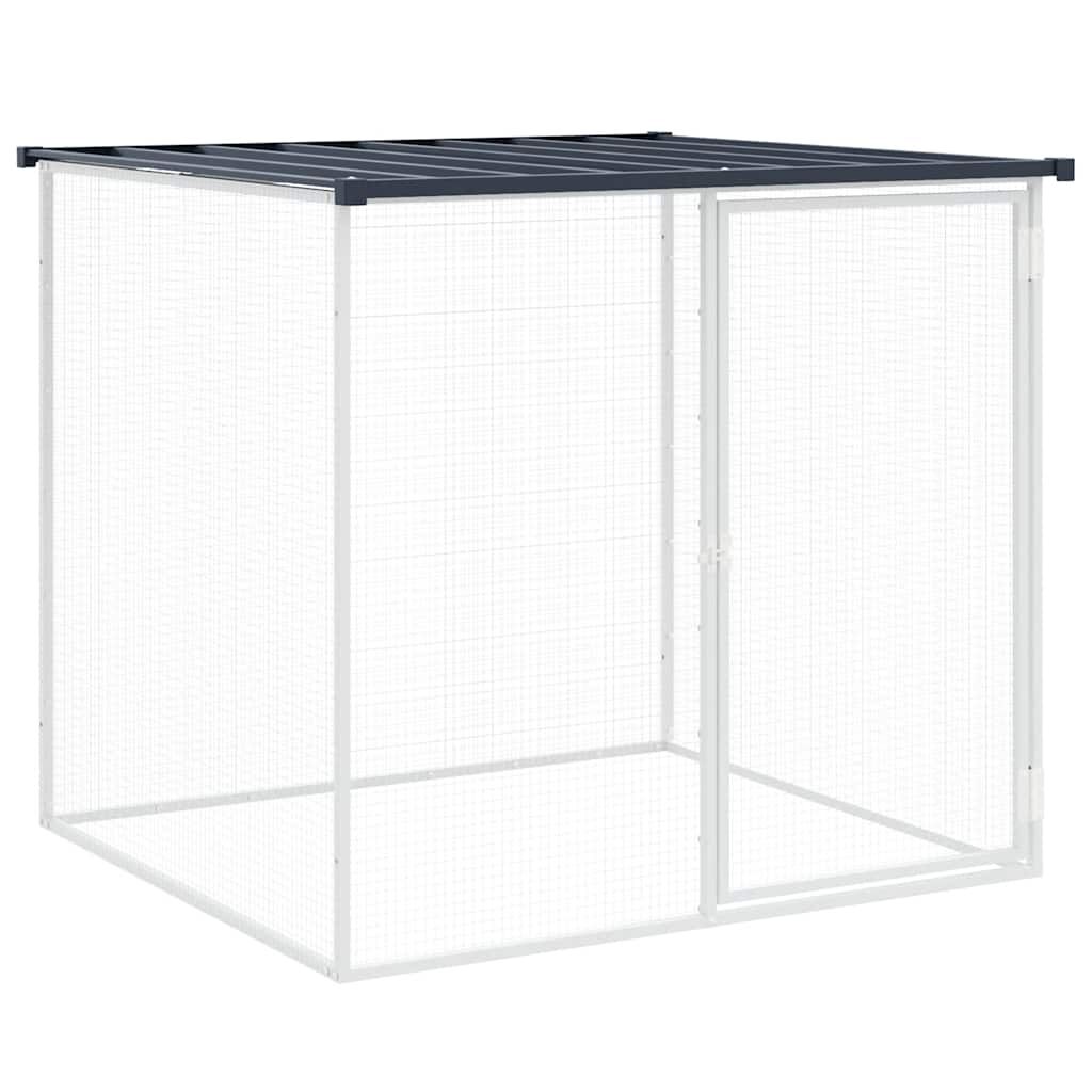 Vidaxl Jaula Gallinas Y Toldo Acero Galvanizado Antracita 103x98x90 Cm_0