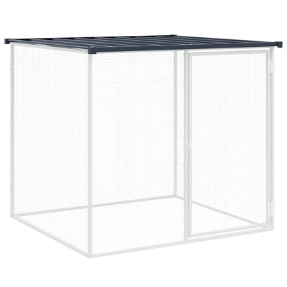Vidaxl Jaula Gallinas Y Toldo Acero Galvanizado Antracita 103x98x90 Cm_0