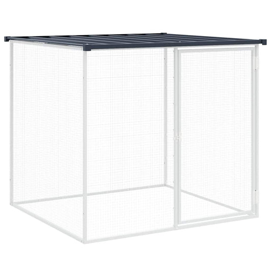 Vidaxl Jaula Gallinas Y Toldo Acero Galvanizado Antracita 103x98x90 Cm_0