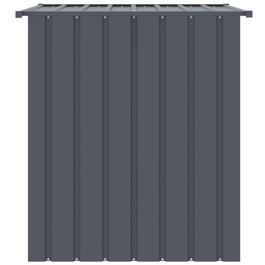 Caseta Perros Con Tejado Acero Galvanizado Negro 110x103x109 Cm_3