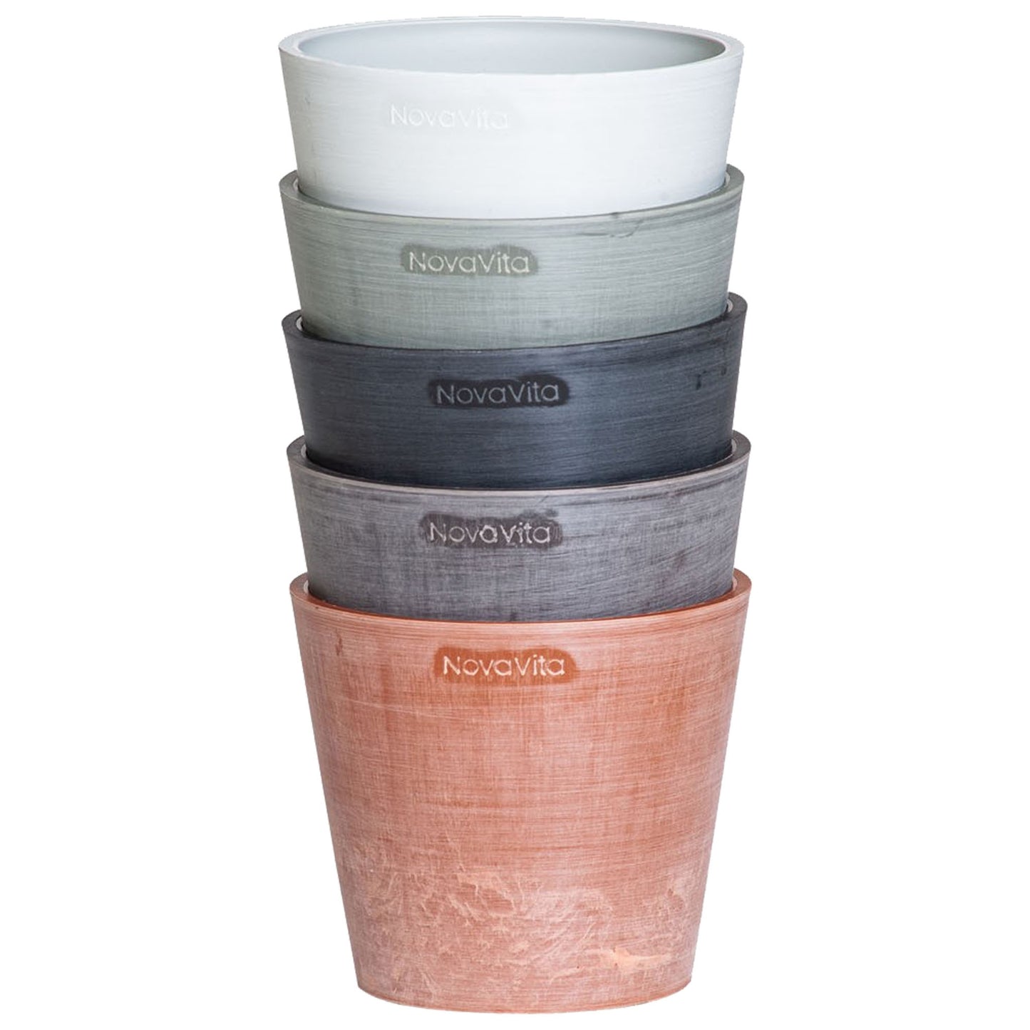 Maceta Tipo Cono Truncado Ø 40 Cm Gris Oscuro