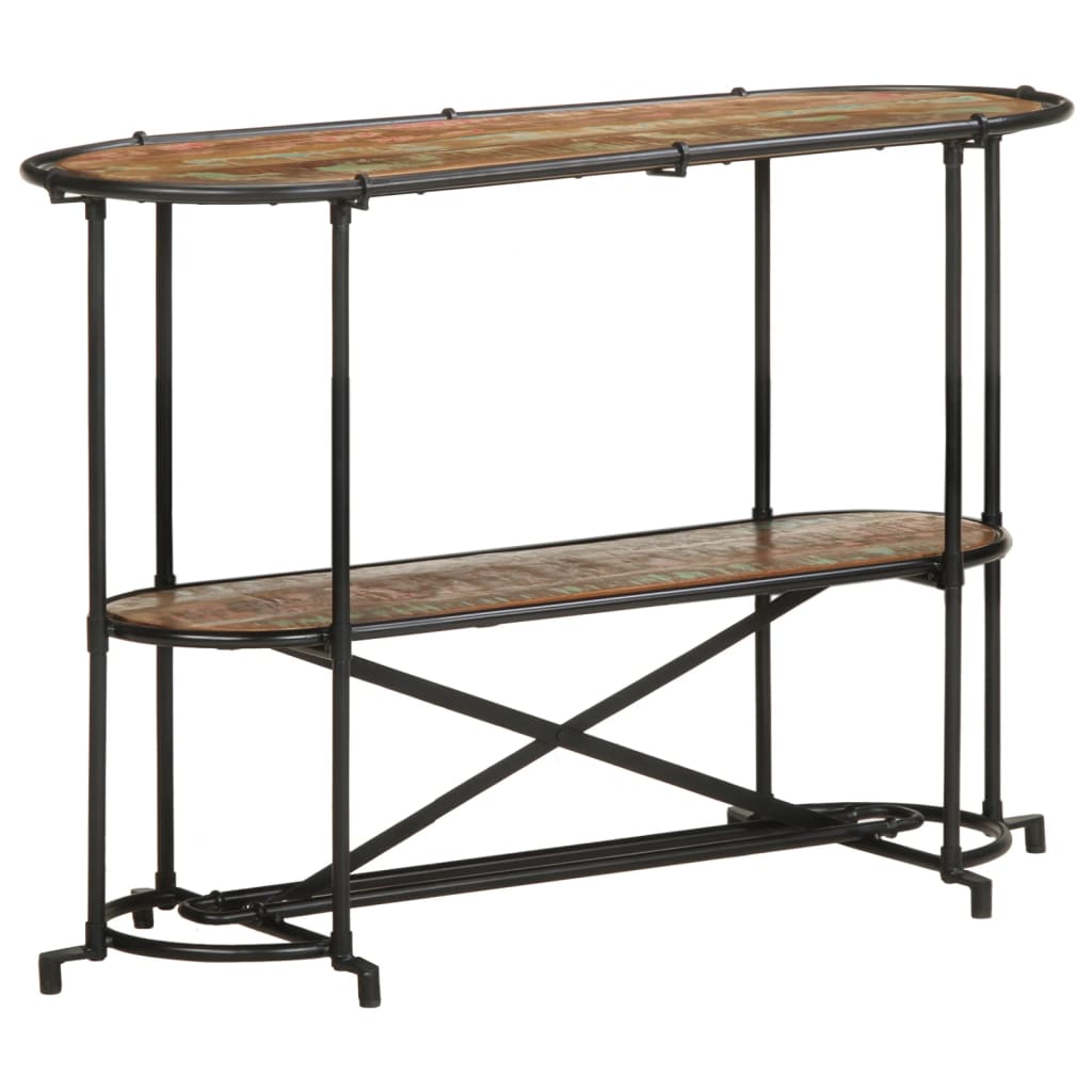 Mesa Consola Madera Maciza Reciclada 110x42x76 Cm_0