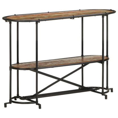 Mesa Consola Madera Maciza Reciclada 110x42x76 Cm_0
