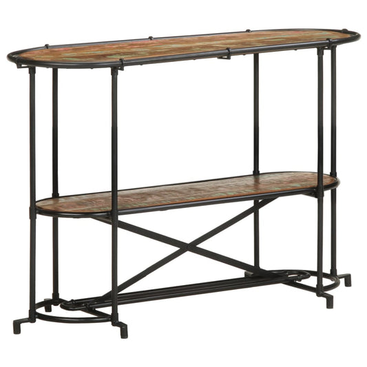 Mesa Consola Madera Maciza Reciclada 110x42x76 Cm_0