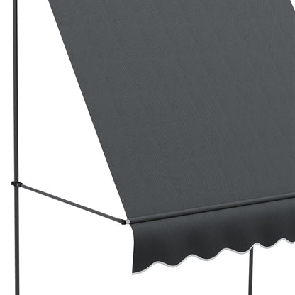 Outsunny Toldo Manual Retráctil Con Manivela 200x120x210-300 Cm Gris Oscuro_4