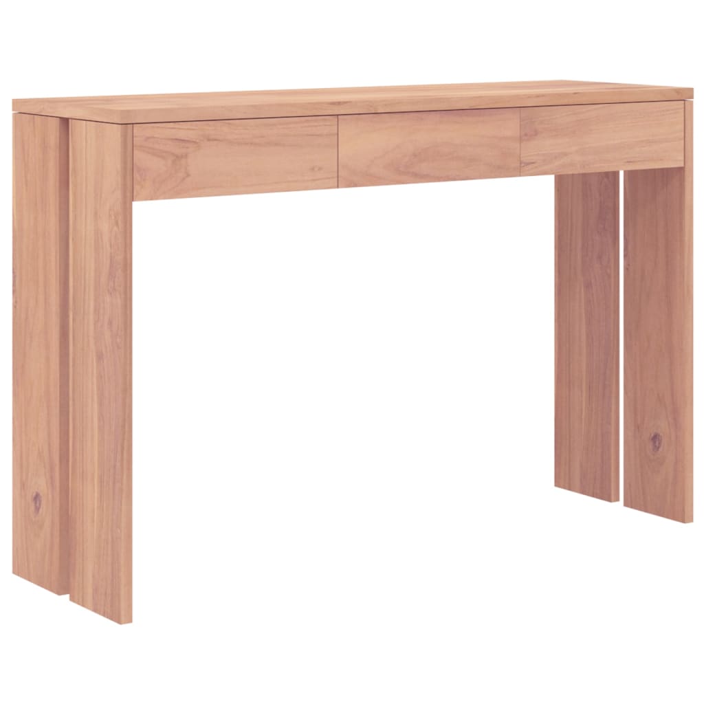 Mesa Consola De Madera Maciza De Teca 110x35x75 Cm_0