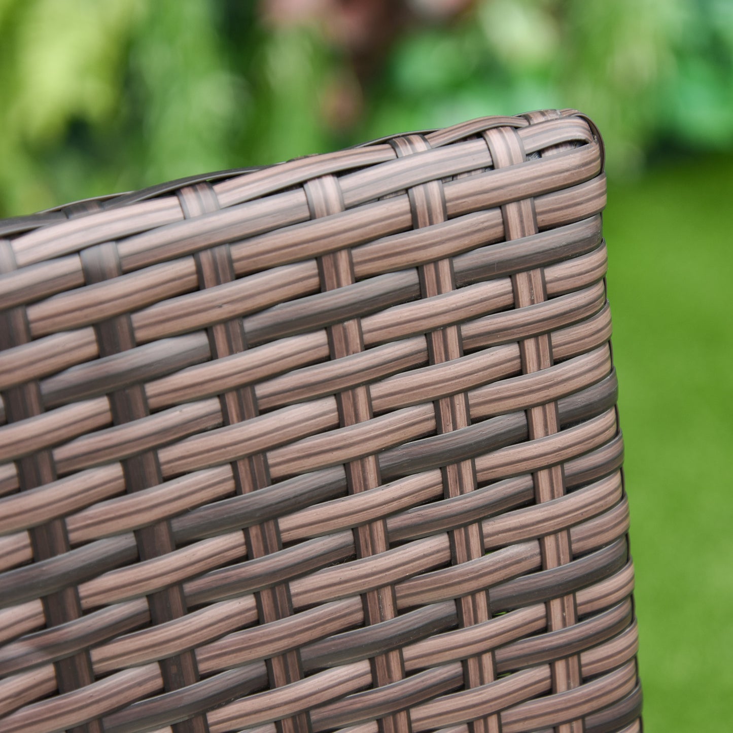 Outsunny Conjunto De Ratán 1 Mesa 2 Sillas Para Jardín Exterior Patio Terraza_3