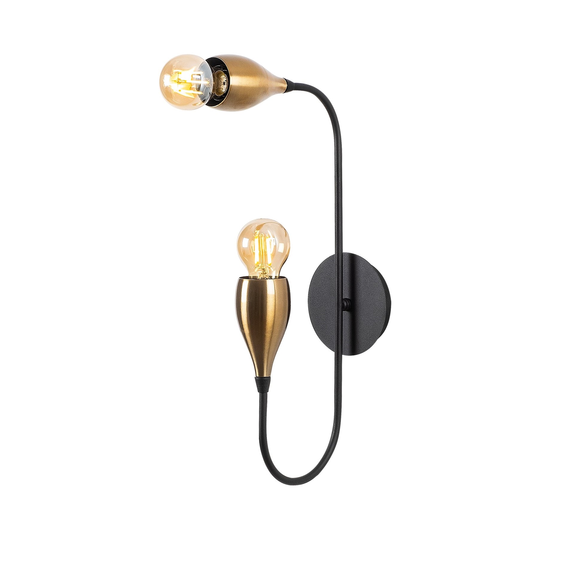 Aplique De Pared, Metal , Negro vintage, 25x25x50, Casquillo 2 X E 27 Max 40 W_0