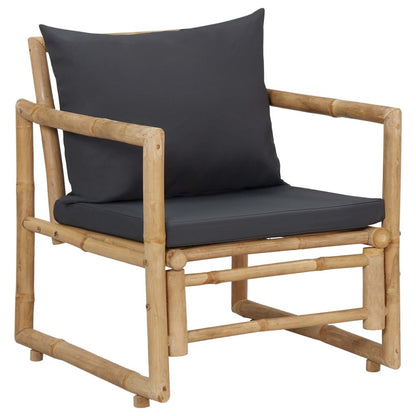 Vidaxl Juego De Muebles De Jardín Con Cojines 4 Piezas Bambú_4