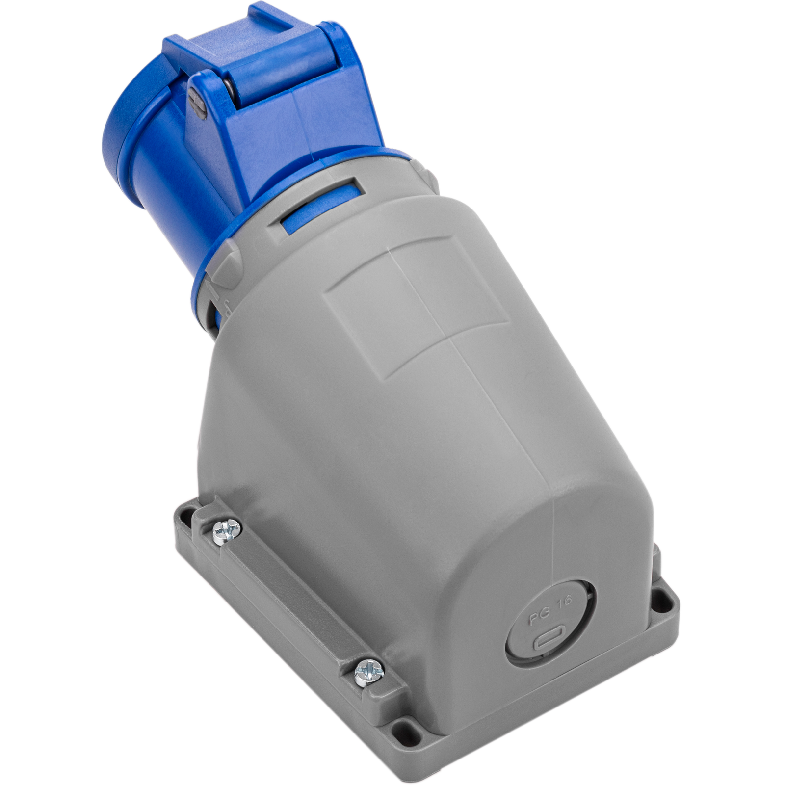 Base De Enchufe Industrial Cetac 90º Hembra 2p+t 16a 250v Ip44 De Superficie_2