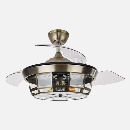 Ventilador Dc Tornado Cuero 3xe27 91d 3aspas Desplegables 6velocidades C/remoto Y Temporizador_3