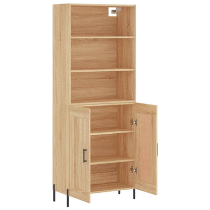 Aparador Alto Madera Contrachapada Color Roble 69,5x34x180 Cm_3