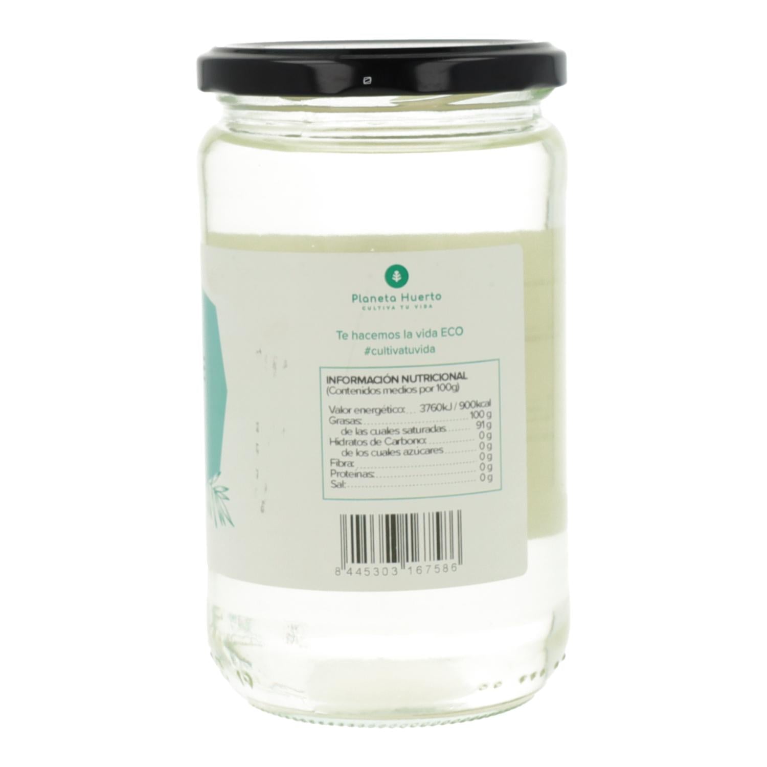 Pack 6x Aceite de coco desodorizado ECO Planeta Huerto 500 ml