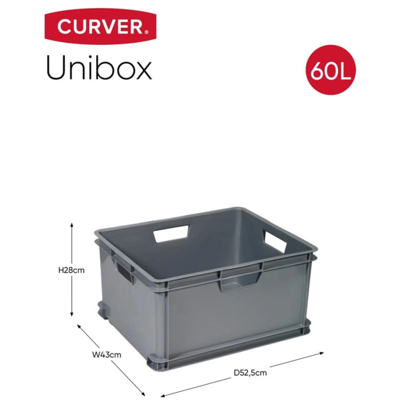 Curver Caja De Almacenaje Unibox Xl Gris 60 L_5