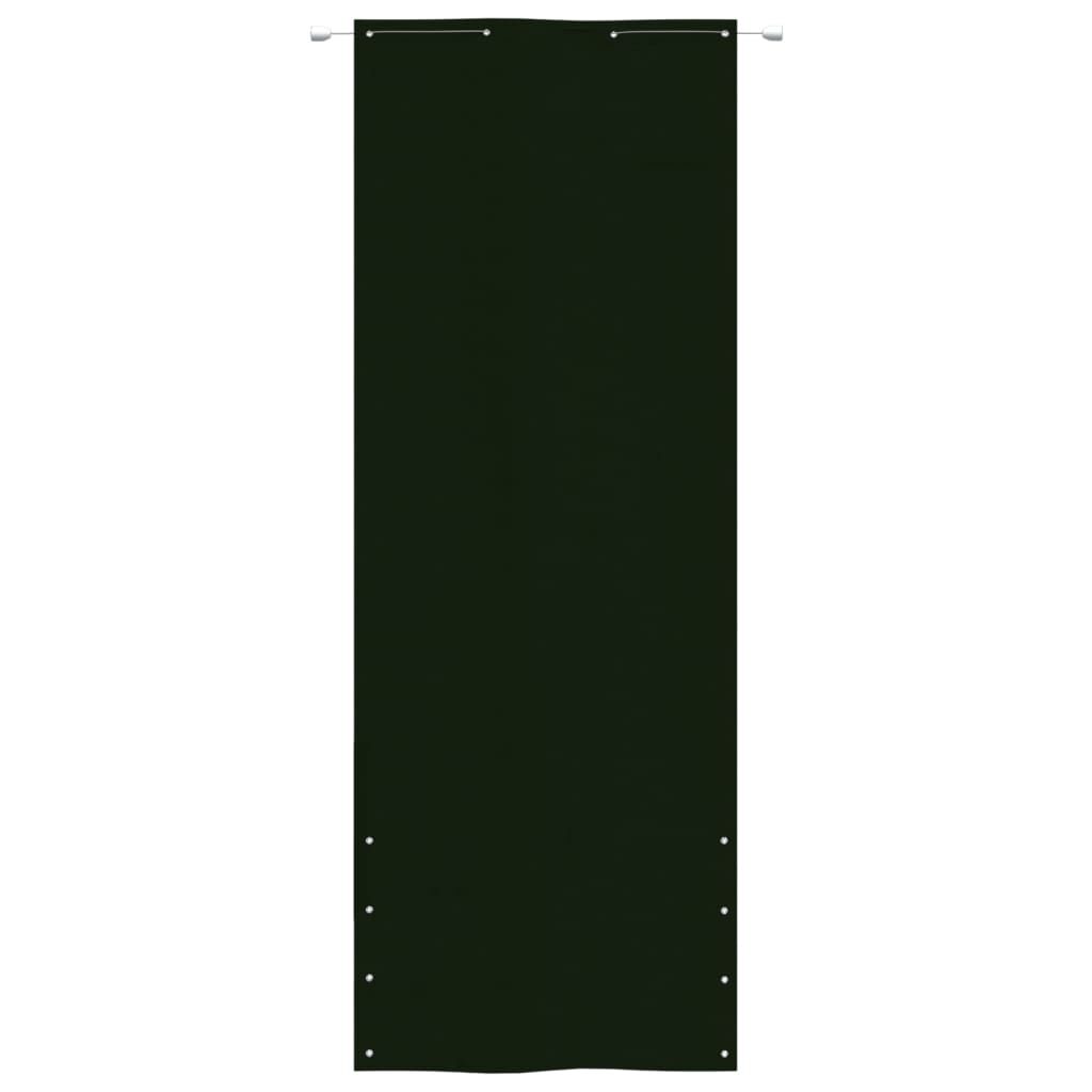 Vidaxl Toldo Pantalla Para Balcón Tela Oxford Verde Oscuro 80x240 Cm_1