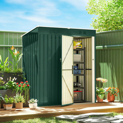 Outsunny Caseta De Jardín Exterior 1,37 M² Con Puerta Con Pestillo Y Ventilación_1