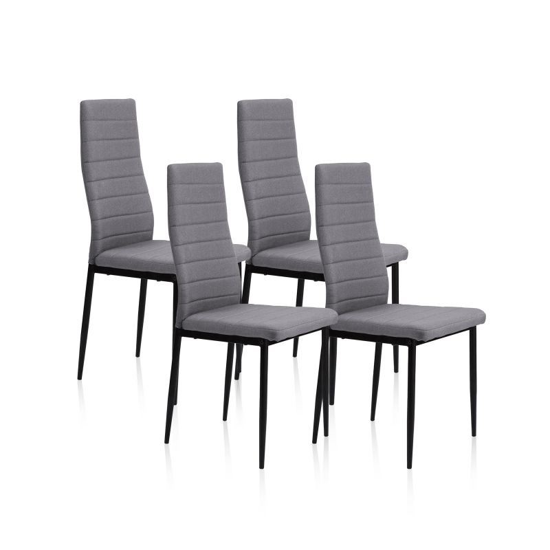Pack 4 Sillas De Comedor Niza Tejido Tapizado, Gris, 43 X 98 X 44_1