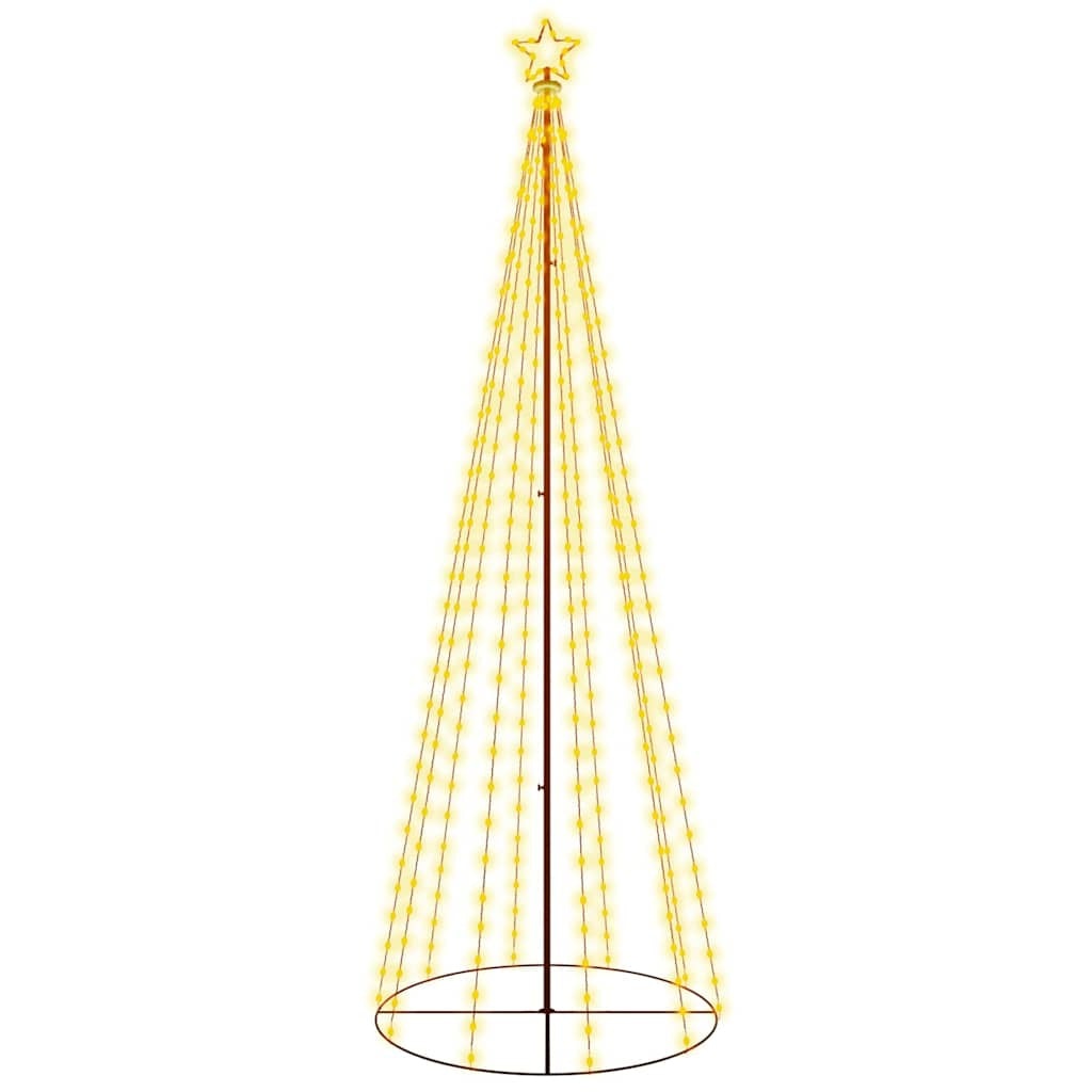 Vidaxl Árbol De Navidad Cónico 310 Led Blanco Cálido 100x300 Cm_0