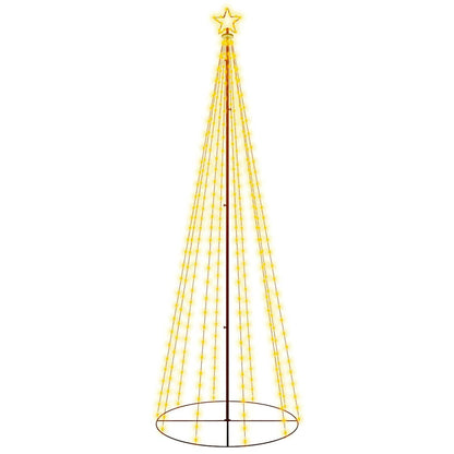 Vidaxl Árbol De Navidad Cónico 310 Led Blanco Cálido 100x300 Cm_0
