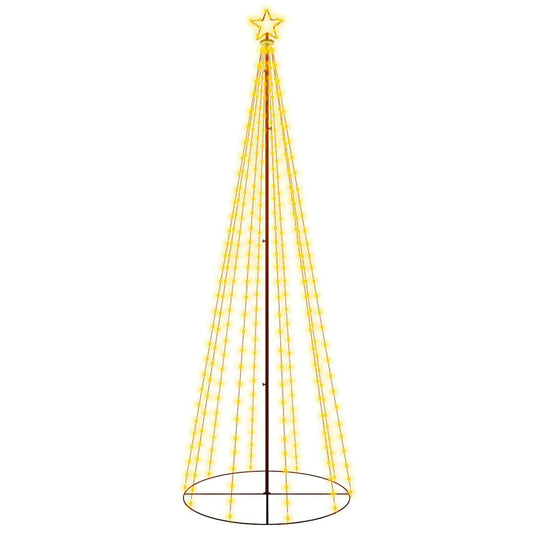 Vidaxl Árbol De Navidad Cónico 310 Led Blanco Cálido 100x300 Cm_0