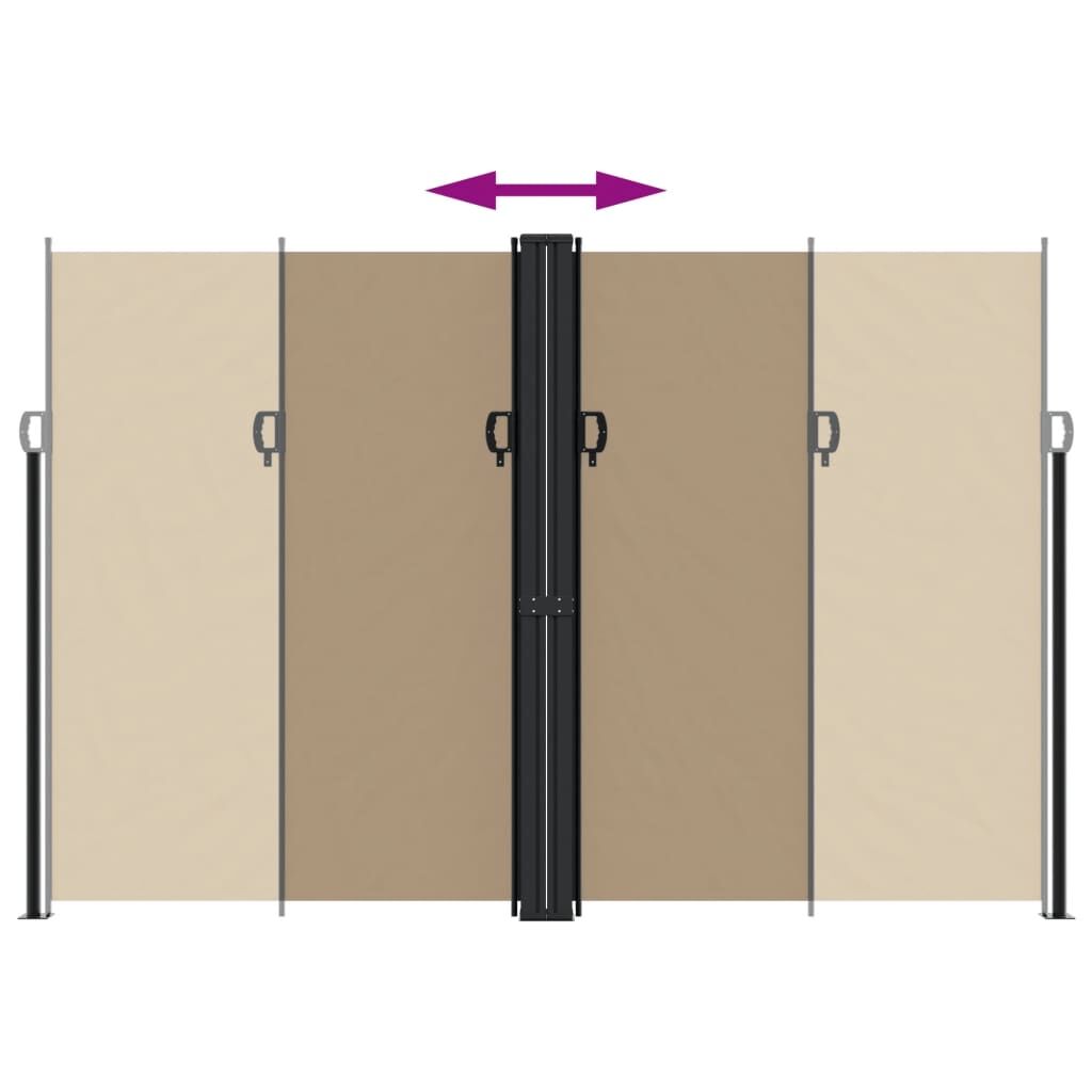 Vidaxl Toldo Lateral Retráctil Gris Taupe 220x1000 Cm_4