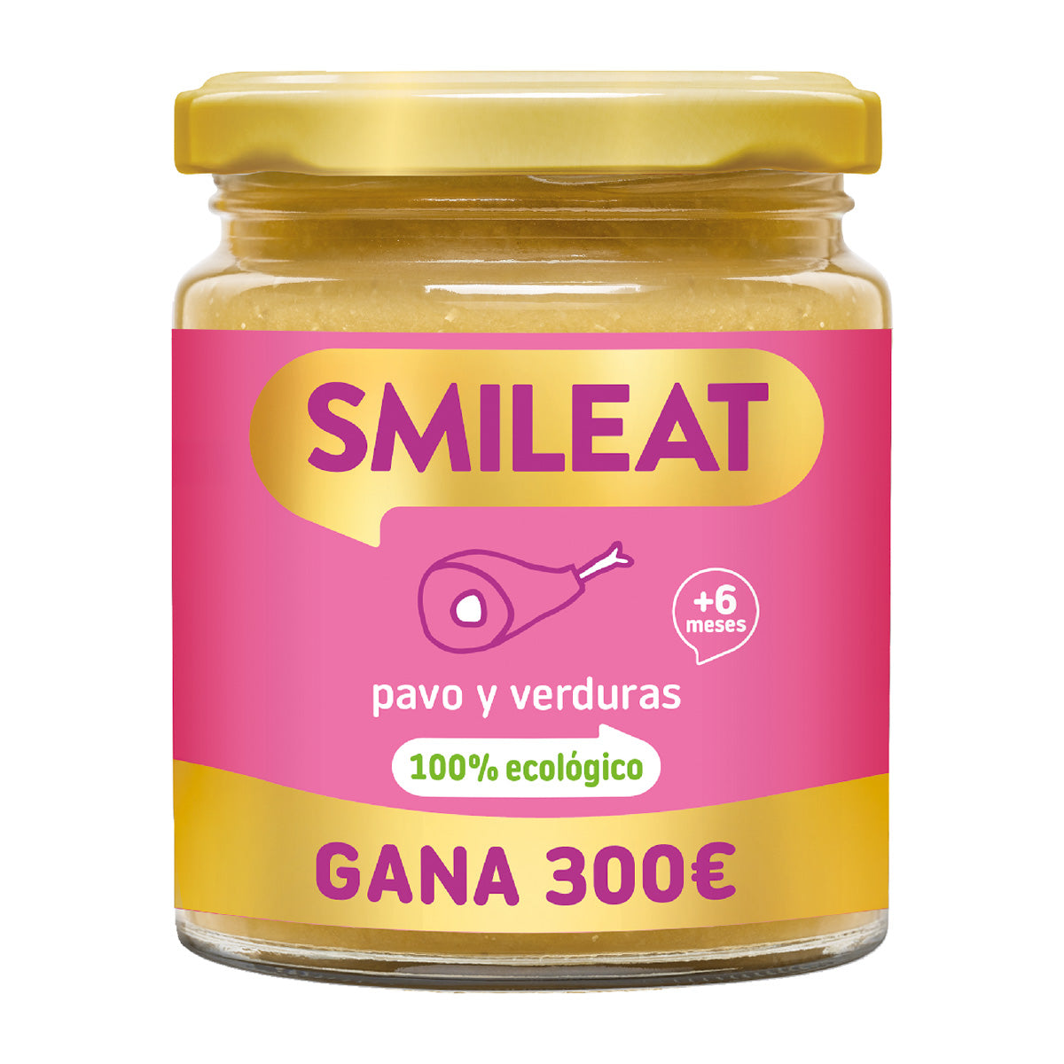 Pack 12x Tarrito BIO pavo y verduras +6 meses Smileat, 230g