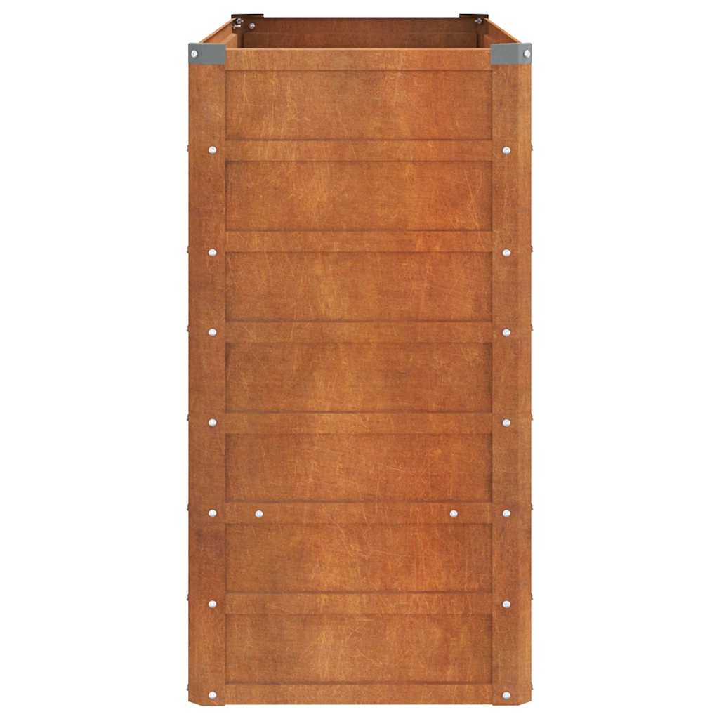 Arriate Oxidado De Acero Corten 100x40x77 Cm_4