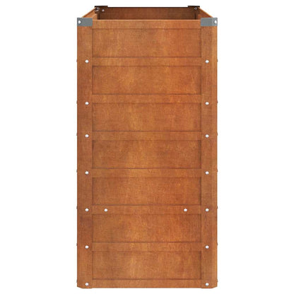 Arriate Oxidado De Acero Corten 100x40x77 Cm_4